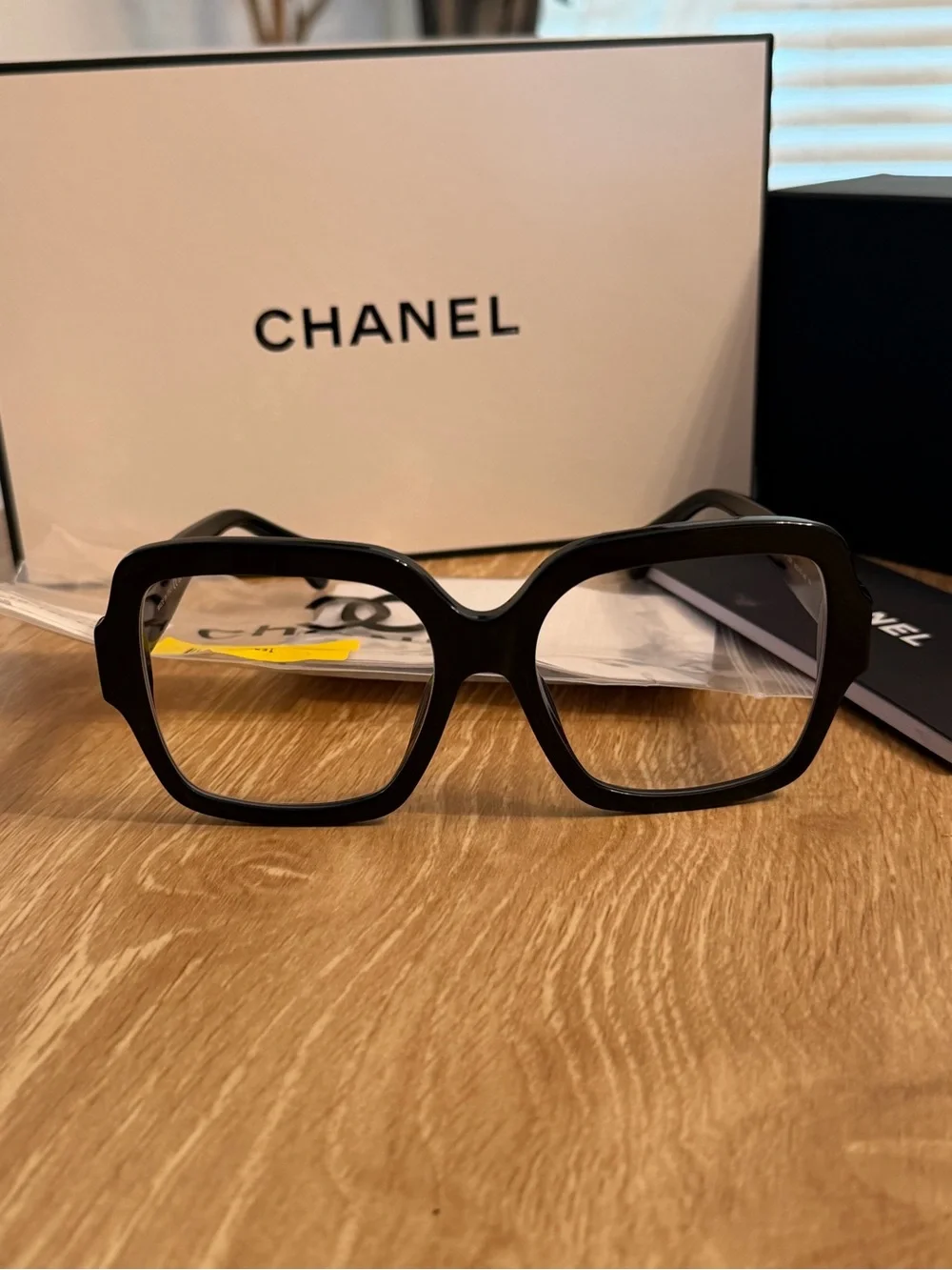 Auth CHANEL Black BLUE LIGHT Glasses